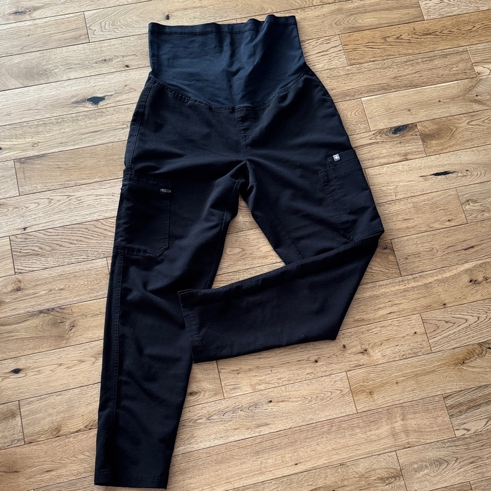 Figs Black Technical Collection Pants maternity